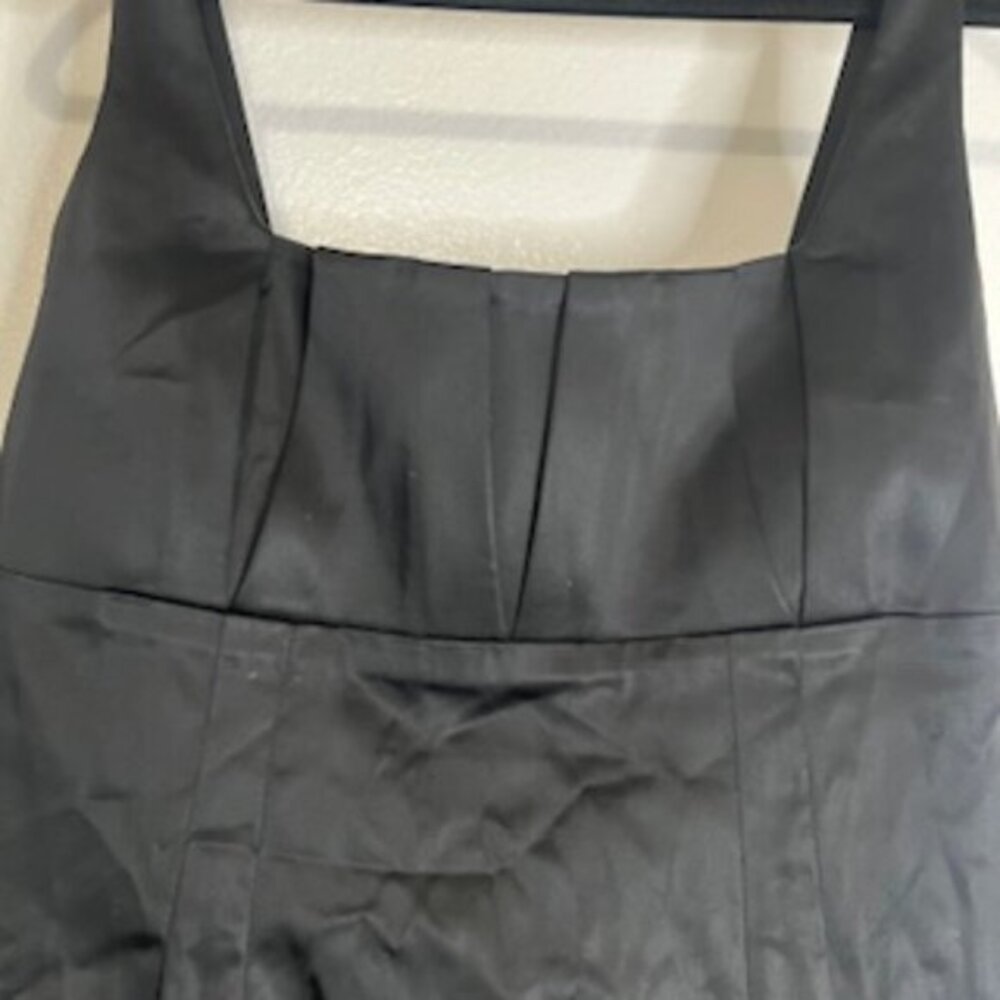 Calvin Klein Little Black Dress Women’s Small Satin Above Knee Pencil Cocktail - Picture 4 of 14
